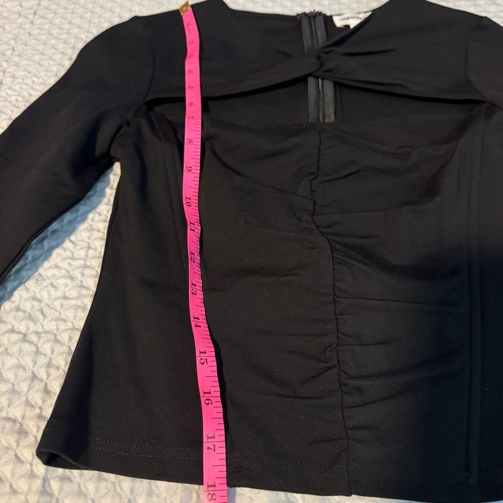 Superdown Black Cutout Long Sleeve Blouse — image 8 of 8